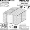 arrow-wr1012-woodridge-eg-steel-storage-shed-10-by-12-feet-1780601517785-10 Arrow WR1012 Woodridge EG Steel Storage Shed, 10 by 12-Feet