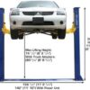 ATLAS Automotive Equipment 9KBPX 2-Post Lift/Hoist, Baseplate Style, 9’6″ Minimum Ceiling Height, 9,000lb Capacity, Symmetric Arms, Dual Hydraulic Chain Drive Cylinders, for Low Ceiling Home Use