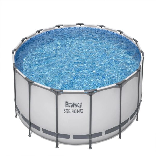 bestway-steel-pro-max-10-foot-x-30-inch-round-metal-frame-above-ground-1780602992930-1 Bestway Steel Pro MAX 10 Foot x 30 Inch Round Metal Frame Above Ground Outdoor Backyard Swimming Pool Set with 330 GPH Filter Pump