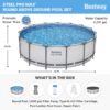 bestway-steel-pro-max-10-foot-x-30-inch-round-metal-frame-above-ground-1780602992931-3 Bestway Steel Pro MAX 10 Foot x 30 Inch Round Metal Frame Above Ground Outdoor Backyard Swimming Pool Set with 330 GPH Filter Pump