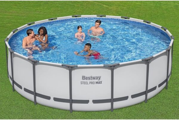 bestway-steel-pro-max-16-foot-x-48-inch-round-metal-frame-above-ground-1780603062110-8 Bestway Steel Pro MAX 16 Foot x 48 Inch Round Metal Frame Above Ground Outdoor Swimming Pool Set