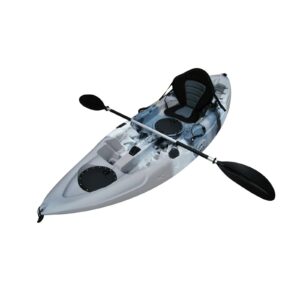 brooklyn-kayak-uh-fk184-gry-9-ft-2-in-sit-on-top-single-fishing-kayak-1780603848160-1 Brooklyn Kayak UH-FK184-GRY 9 ft. 2 in. Sit on Top Single Fishing Kayak Seat And Paddle – Grey Camo