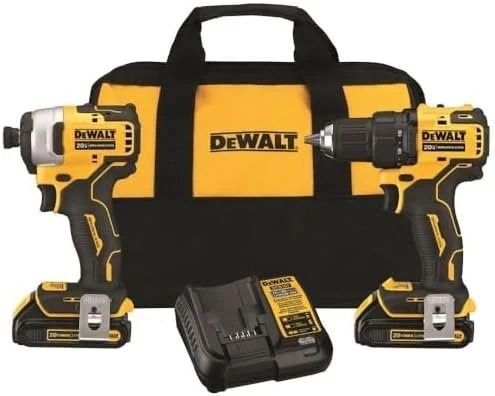 dewalt-atomic-20v-max-cordless-drill-combo-kit-compact-dck278c2-1780605144629-1 DEWALT ATOMIC 20V MAX* Cordless Drill Combo Kit, Compact (DCK278C2)