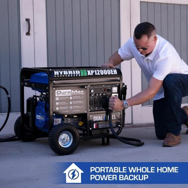 DuroMax XP12000EH 12,000 Watt Dual Fuel Portable Generator
