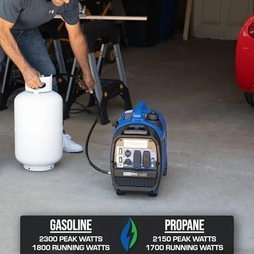DuroMax XP2300iH 2,300-Watt Dual Fuel Portable Digital Inverter Generator – Gas & Propane, RV & Emergency Ready