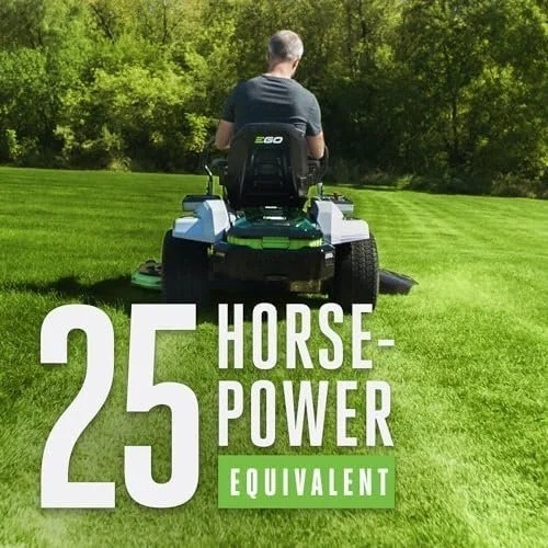 EGO Power+ Electric Riding Lawn Mower, 52″ Deck with Zero Turn Radius, Includes (6) 56V 12.0Ah Batteries and Charger – ZT5207L