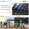 EROMMY 10 ft. W x 10 ft. D Outdoor Louvered Pergola