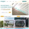 EROMMY 12’x24′ Outdoor Louvered Pergola Gazebo