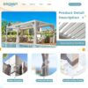 Erommy Outdoor Louvered Pergola Gazebo with Adjustable Aluminum Rainproof Roof