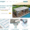 Erommy Outdoor Louvered Pergola Gazebo with Adjustable Aluminum Rainproof Roof