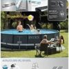 Intex Ultra XTR Frame 14′ x 42″ Round Above Ground Outdoor Swimming Pool Set with Sand Filter Pump, Ladder, Ground Cloth, and Pool Cover