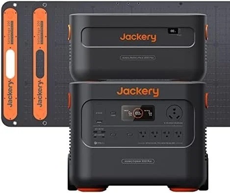 jackery-solar-generator-4000-kit-explorer-2000-plus-and-1x-packplus-e2-1780610920570-1 Jackery Solar Generator 4000 Kit, Explorer 2000 Plus and 1X PackPlus E2000 Plus Expandable Battery with 2X200W Solar Panel, 4085 Wh LiFePO4, 3000W Output for Outdoor RV Camping & Home Emergency