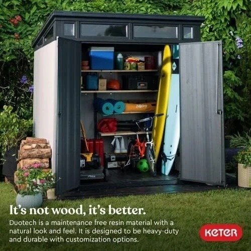 keter-outdoor-storage-shed-for-house-patio-yard-plastic-resin-artisa-1780611403226-2 Keter Outdoor Storage Shed, for House, Patio & Yard, Plastic Resin, Artisan, 7×7 Ft, Gray