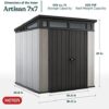 keter-outdoor-storage-shed-for-house-patio-yard-plastic-resin-artisa-1780611410529-9 Keter Outdoor Storage Shed, for House, Patio & Yard, Plastic Resin, Artisan, 7×7 Ft, Gray
