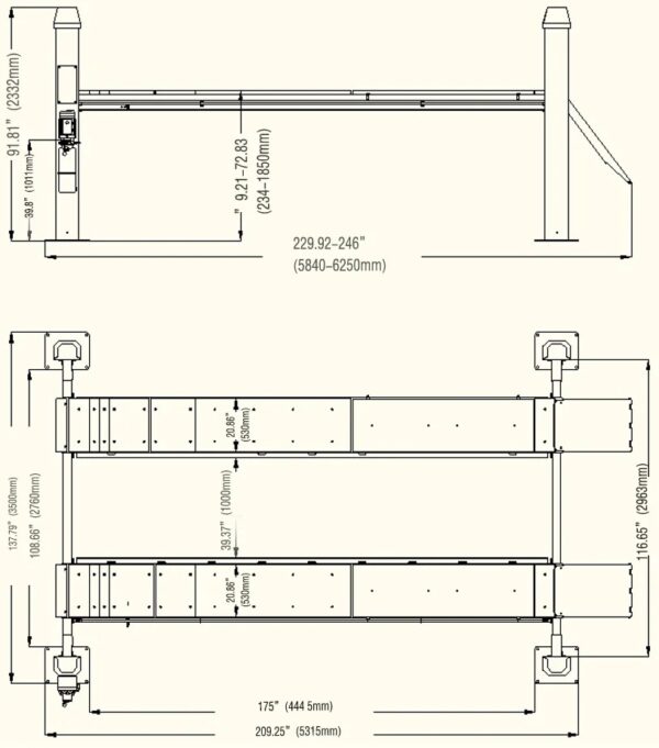 kt-4h110-four-post-vehicle-lift-11-000lbs-1780611630495-4 KT-4H110 Four Post Vehicle Lift 11,000lbs