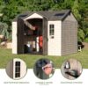 lifetime-lockable-polyethylene-outdoor-storage-shed-10-x-8-tan-bro-1780612453282-3 Lifetime Lockable Polyethylene Outdoor Storage Shed, 10′ x 8′, Tan & Brown (60005)