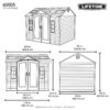 lifetime-lockable-polyethylene-outdoor-storage-shed-10-x-8-tan-bro-1780612453283-4 Lifetime Lockable Polyethylene Outdoor Storage Shed, 10′ x 8′, Tan & Brown (60005)