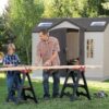 lifetime-lockable-polyethylene-outdoor-storage-shed-10-x-8-tan-bro-1780612453283-5 Lifetime Lockable Polyethylene Outdoor Storage Shed, 10′ x 8′, Tan & Brown (60005)