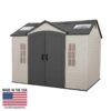 lifetime-lockable-polyethylene-outdoor-storage-shed-10-x-8-tan-bro-1780612490684-8 Lifetime Lockable Polyethylene Outdoor Storage Shed, 10′ x 8′, Tan & Brown (60005)