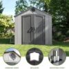 Lifetime Outdoor Storage Shed, 8 x 10 Foot, Gray