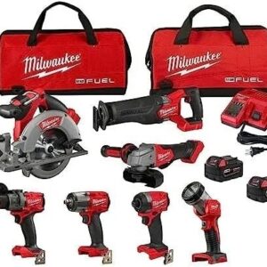 milwaukee-m18-fuel-18v-lithium-ion-brushless-cordless-combo-kit-with-t-1780613793134-1 Milwaukee M18 FUEL 18V Lithium-Ion Brushless Cordless Combo Kit with Two 5.0 Ah Batteries, 1 Charger, 2 Tool Bags (7-Tool)
