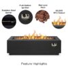 Real Flame Lanesboro Propane or Natural Gas Fire Pit Table