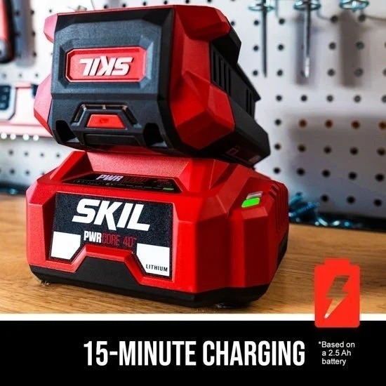 Skil PWR CORE 40-volt, 20-in Self-Propelled Battery Walk Mower with (1) 6 Ah Battery Included | SM4910C-11