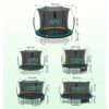 SkyBound 6ft outdoor Trampoline without springs, toddler springless trampoline with net for Kids and Adults, springless Trampoline with Enclosure for Backyard Indoor and Outdoor