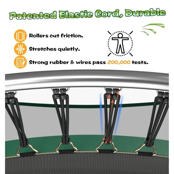 SkyBound 6ft outdoor Trampoline without springs, toddler springless trampoline with net for Kids and Adults, springless Trampoline with Enclosure for Backyard Indoor and Outdoor