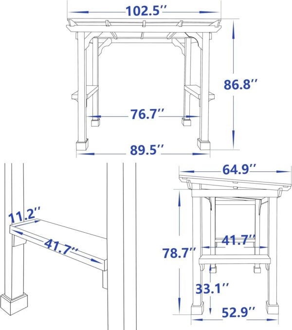 veikous-d-wooden-grill-gazebo-outdoor-with-steel-roof-1780620317408-4 Veikous D Wooden Grill Gazebo Outdoor with Steel Roof