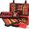 wiha-32800-insulated-tool-set-with-screwdrivers-nut-drivers-pliers-cut-1780621387323-7 Wiha 32800 Insulated Tool Set with Screwdrivers, Nut Drivers, Pliers, Cutters, Ruler, Knife and Sockets in Rolling Tool Case, 10,000 Volt Tested and 1000 Volt Rated, 80-Piece Set