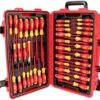wiha-32800-insulated-tool-set-with-screwdrivers-nut-drivers-pliers-cut-1780621387818-8 Wiha 32800 Insulated Tool Set with Screwdrivers, Nut Drivers, Pliers, Cutters, Ruler, Knife and Sockets in Rolling Tool Case, 10,000 Volt Tested and 1000 Volt Rated, 80-Piece Set