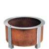 x-series-28-inch-round-corten-steel-wood-burning-fire-pit-in-stainless-1780621602112-1 X Series 28 Inch Round Corten Steel Wood-Burning Fire Pit in Stainless Steel by Breeo