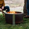 x-series-28-inch-round-corten-steel-wood-burning-fire-pit-in-stainless-1780621602112-2 X Series 28 Inch Round Corten Steel Wood-Burning Fire Pit in Stainless Steel by Breeo