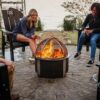 x-series-28-inch-round-corten-steel-wood-burning-fire-pit-in-stainless-1780621602113-3 X Series 28 Inch Round Corten Steel Wood-Burning Fire Pit in Stainless Steel by Breeo
