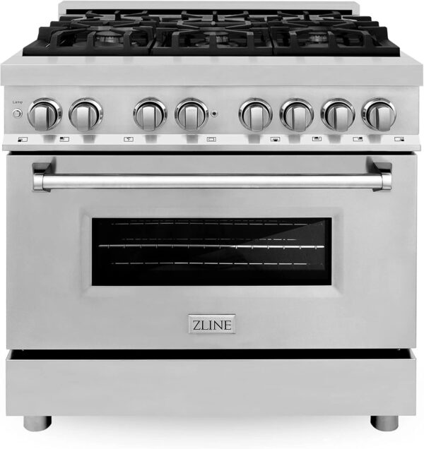 zline-36-in-4-6-cu-ft-legacy-dual-fuel-range-with-6-burner-gas-cooktop-1780622023402-1 ZLINE 36 in. 4.6 cu. ft. Legacy Dual Fuel Range with 6 Burner Gas Cooktop and Electric Convection Oven in Stainless Steel (RA36)
