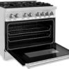 zline-36-in-4-6-cu-ft-legacy-dual-fuel-range-with-6-burner-gas-cooktop-1780622023403-3 ZLINE 36 in. 4.6 cu. ft. Legacy Dual Fuel Range with 6 Burner Gas Cooktop and Electric Convection Oven in Stainless Steel (RA36)