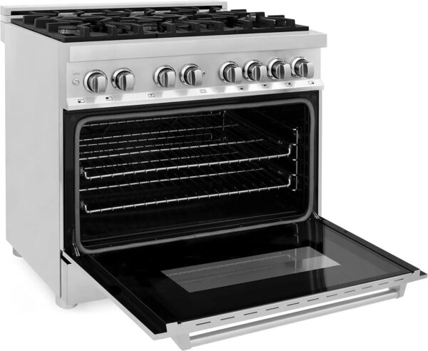 zline-36-in-4-6-cu-ft-legacy-dual-fuel-range-with-6-burner-gas-cooktop-1780622023403-3 ZLINE 36 in. 4.6 cu. ft. Legacy Dual Fuel Range with 6 Burner Gas Cooktop and Electric Convection Oven in Stainless Steel (RA36)