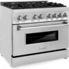 zline-36-in-4-6-cu-ft-legacy-dual-fuel-range-with-6-burner-gas-cooktop-1780622023404-4 ZLINE 36 in. 4.6 cu. ft. Legacy Dual Fuel Range with 6 Burner Gas Cooktop and Electric Convection Oven in Stainless Steel (RA36)