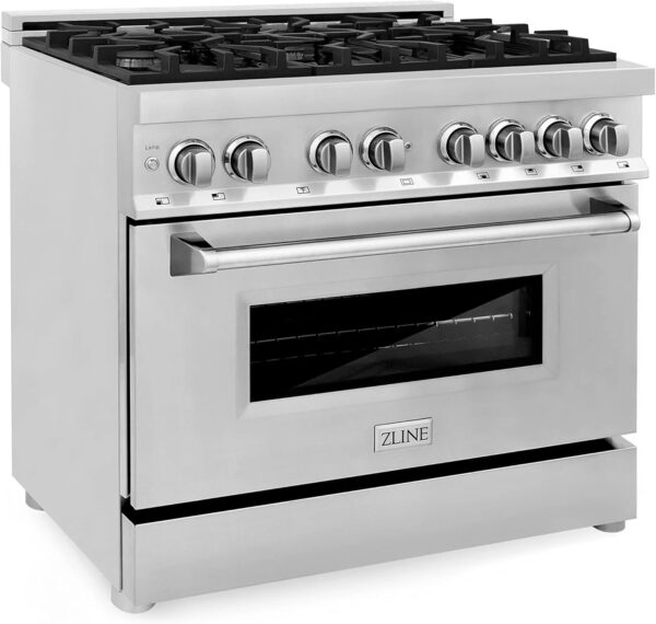 zline-36-in-4-6-cu-ft-legacy-dual-fuel-range-with-6-burner-gas-cooktop-1780622023404-4 ZLINE 36 in. 4.6 cu. ft. Legacy Dual Fuel Range with 6 Burner Gas Cooktop and Electric Convection Oven in Stainless Steel (RA36)