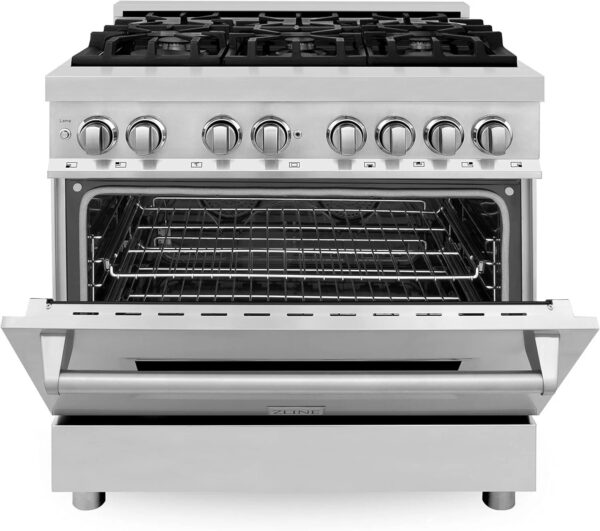 zline-36-in-4-6-cu-ft-legacy-dual-fuel-range-with-6-burner-gas-cooktop-1780622036000-6 ZLINE 36 in. 4.6 cu. ft. Legacy Dual Fuel Range with 6 Burner Gas Cooktop and Electric Convection Oven in Stainless Steel (RA36)